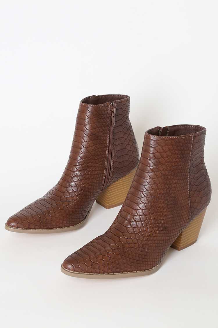 brown snake booties