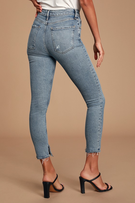 AGOLDE Nico Headlines - High Rise Slim Jeans - Distressed