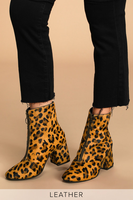 tan and leopard print boots