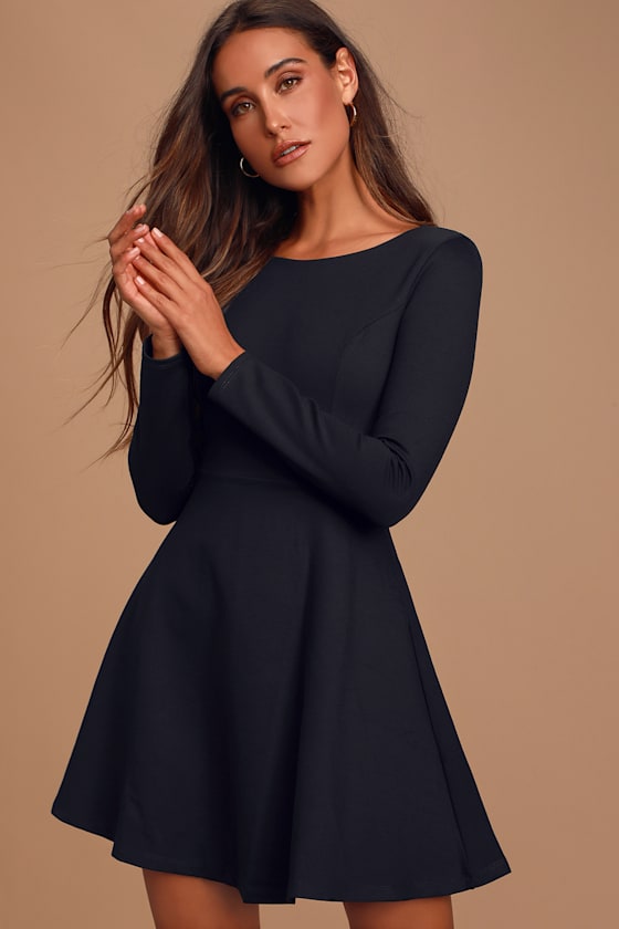 Forever Chic Black Long Sleeve Dress 7
