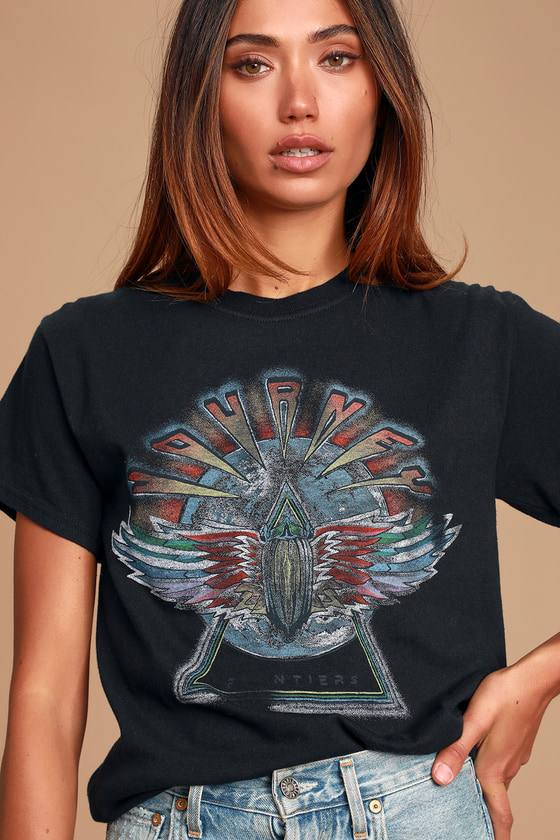 Journey Frontiers Black Graphic Tee