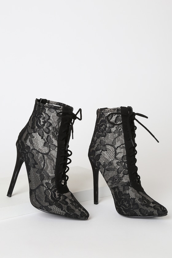 Black Lace Boots 