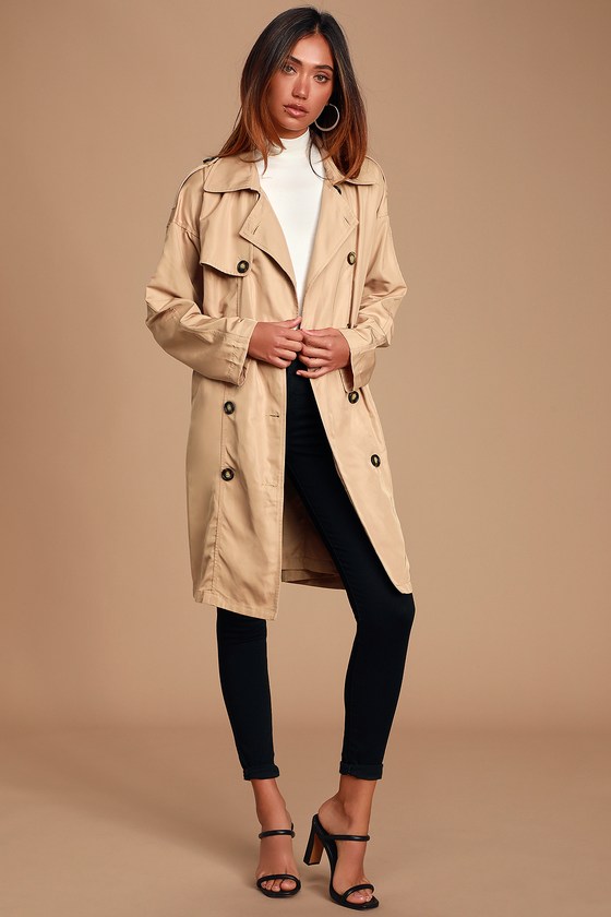 Staying Chic Tan Belted Trench Coat
