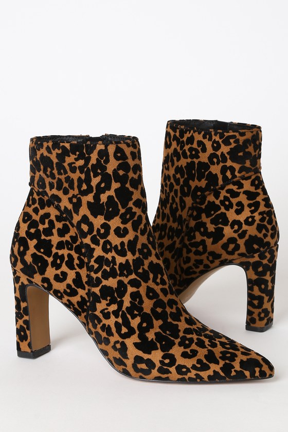 leopard ankle booties