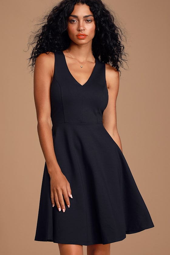 Bon Appetit Black Skater Dress 6