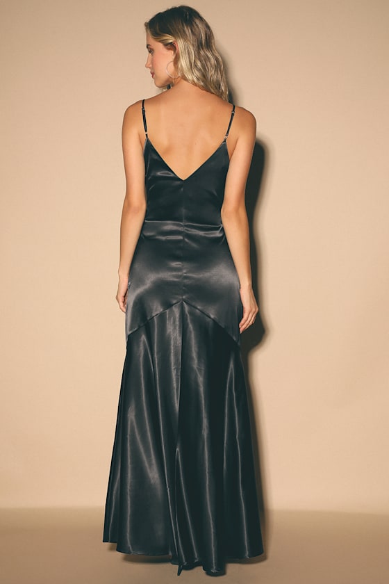 Lulus buena satin gown Clearance