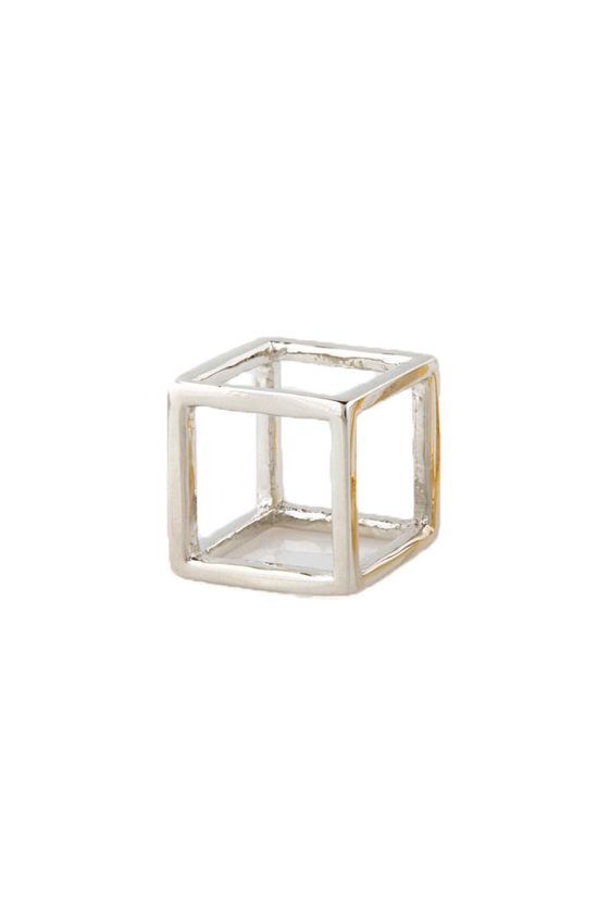 YouCube Silver Square Ring