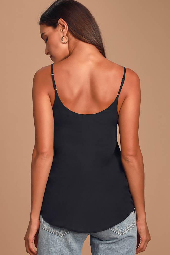 Sweet Fling Black Mesh Tank Top