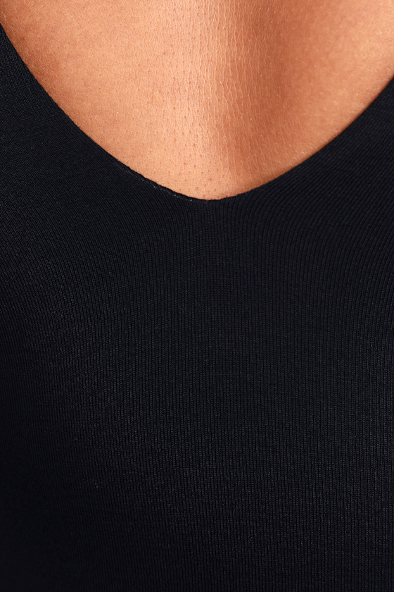 Check You Out Black Sleeveless Bodysuit - thumbnail 5
