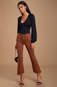 Kaylene Black V-Neck Balloon Sleeve Bodysuit 5