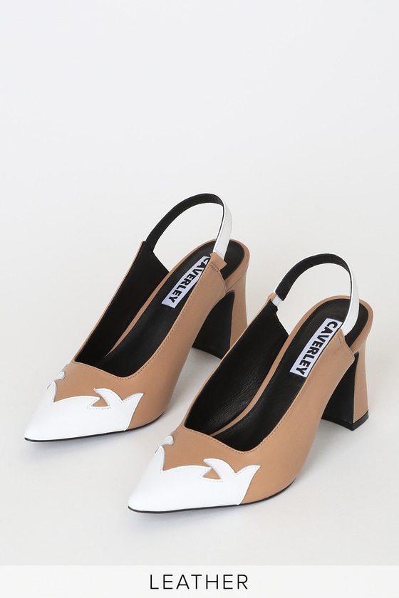 taupe slingback shoes