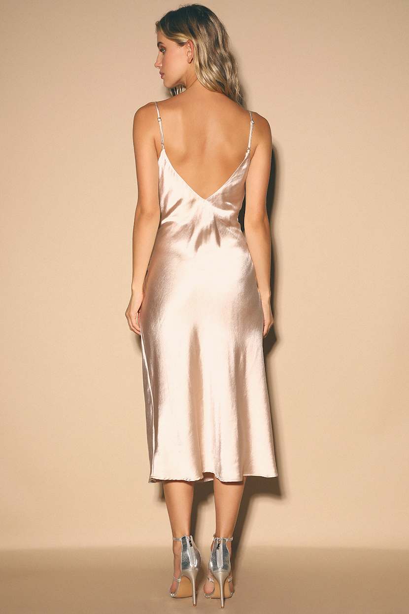 Gorgeous Satin Dress - Pale Pink Slip Dress - Cowl Neck Dress - Lulus Gorgeous Satin Dress - Pale Pink Slip Dress - Cowl Neck Dress - Lulus