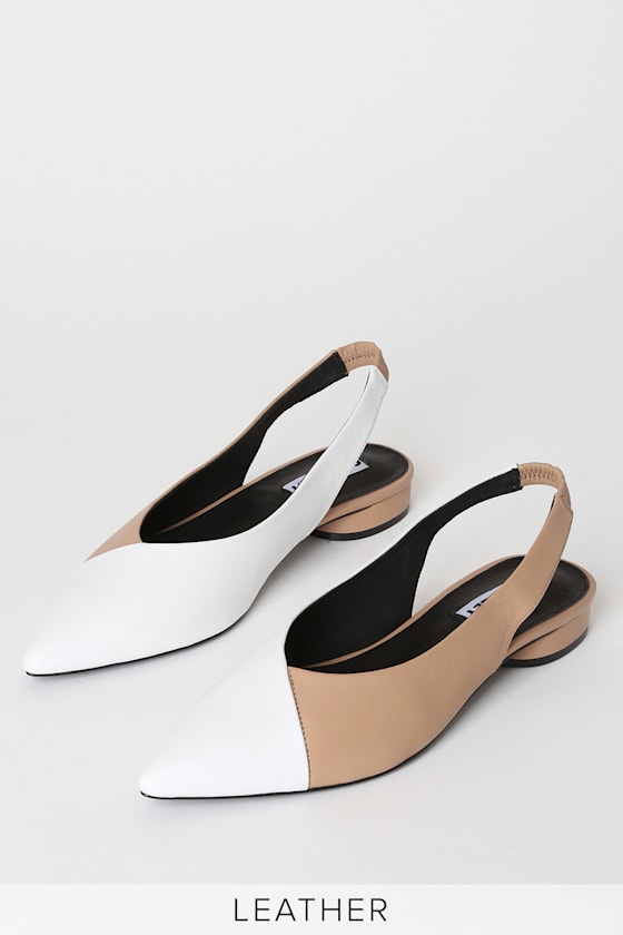 slingback flats white