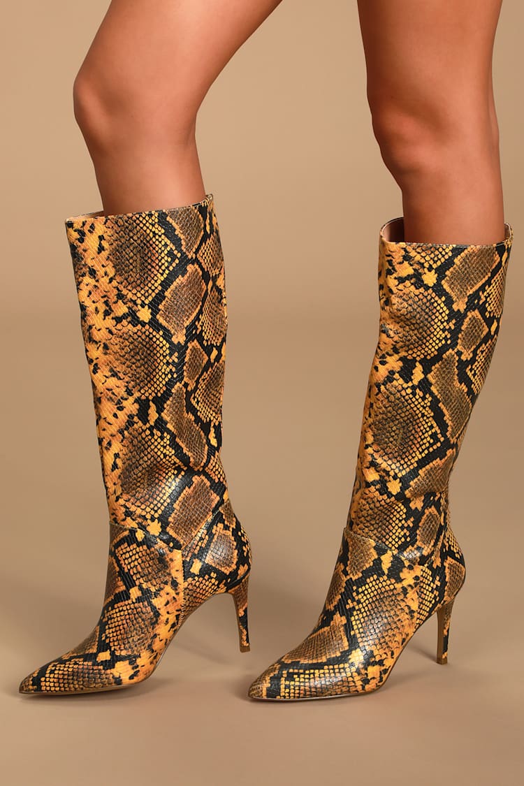 steve madden snake print boots
