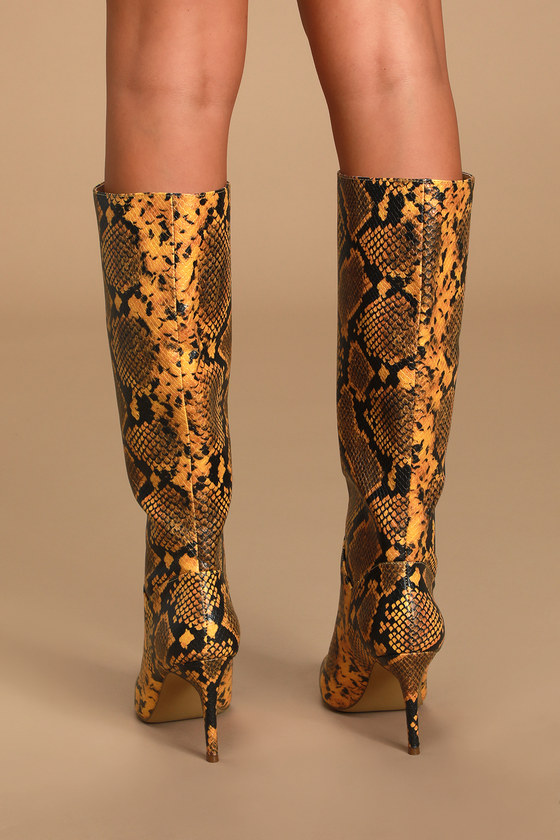 yellow snake boots