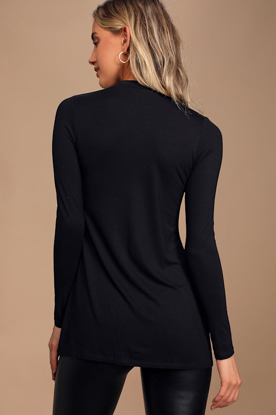 Eyes On Me Black Long Sleeve Tunic Top 9