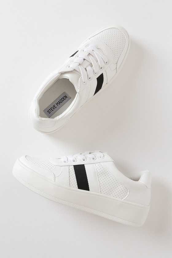 Braden White Multi Flatform Sneakers