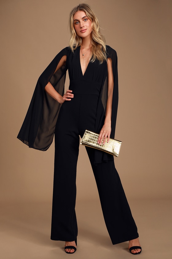cape sleeve jumpsuit