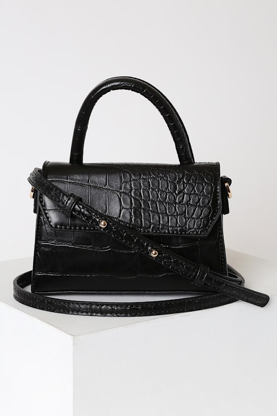 Virgo Black Crocodile Mini Bag 2