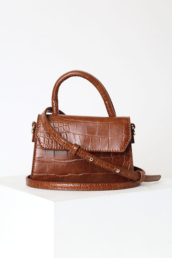 Virgo Brown Crocodile Mini Bag 2