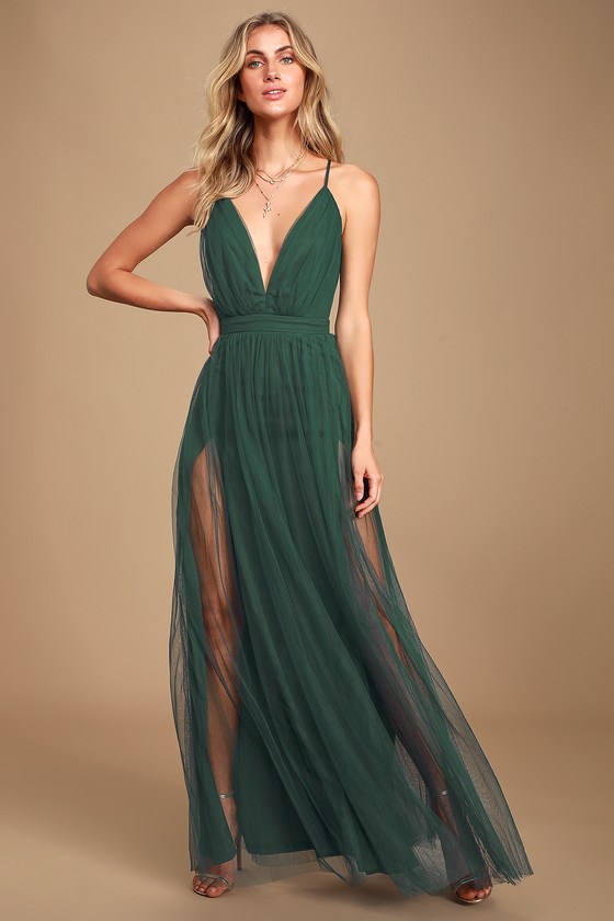 hunter green summer dress