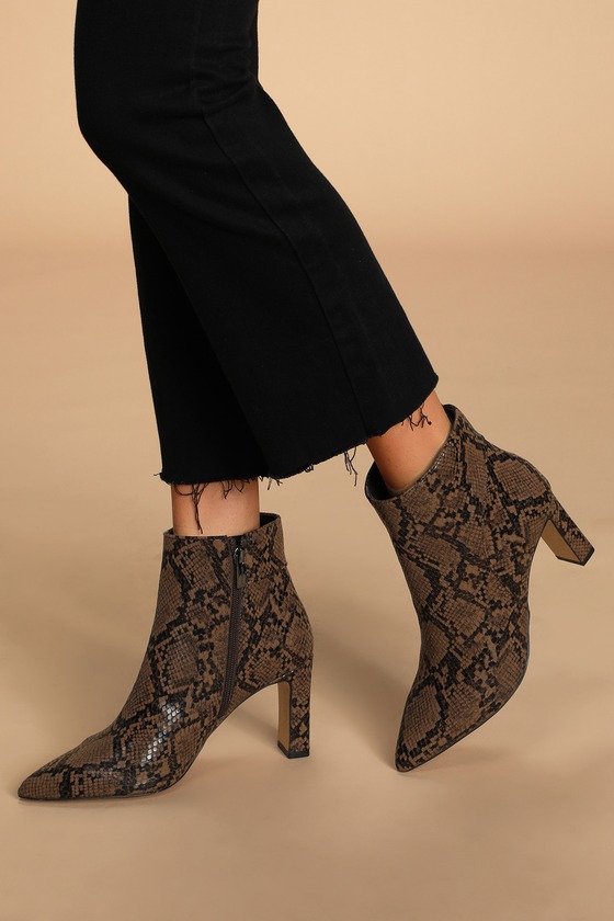 snake ankle booties