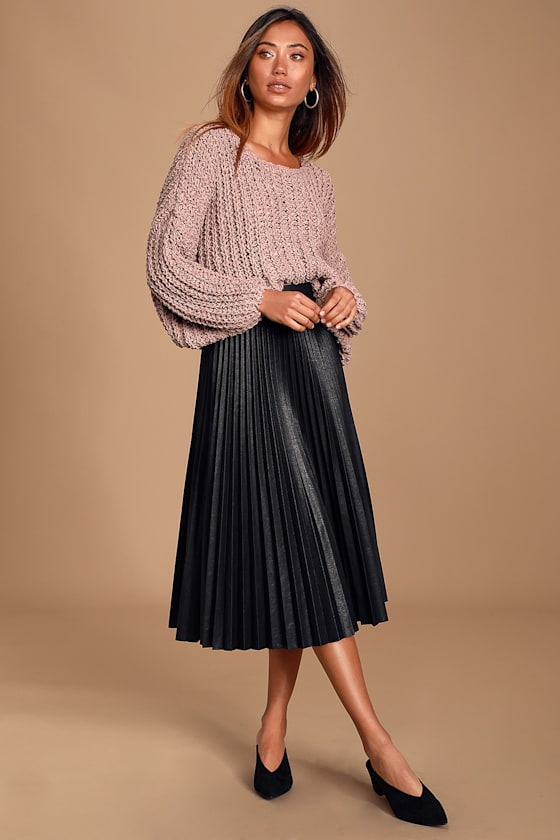 Bed Head Lavender Loose Cable Knit Sweater 1