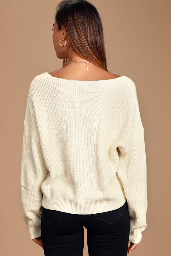 Feel it Still Ivory Knit Sweater 4