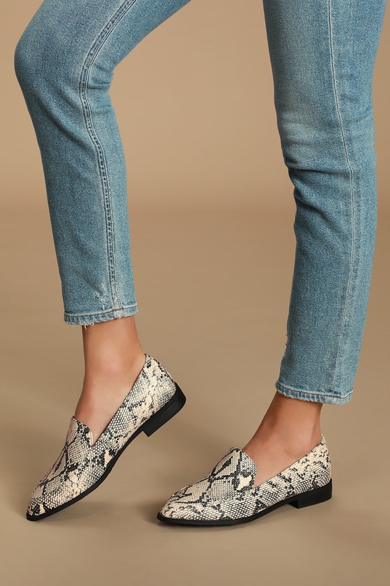 CL by Laundry Francie - Snake Print Loafers - Vegan Leather Shoes