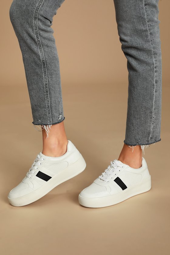 Braden White Multi Flatform Sneakers 5