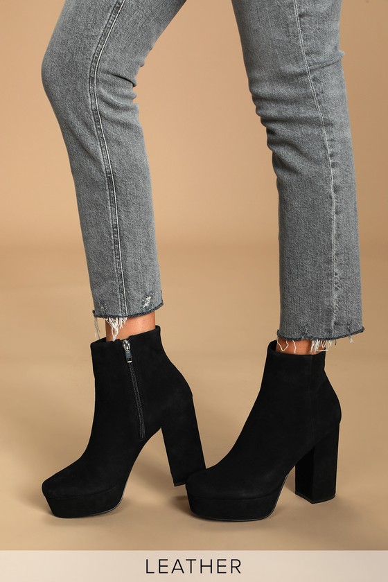 steve madden gratify suede platform booties