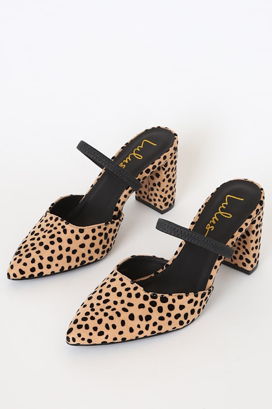 cheetah mule heels