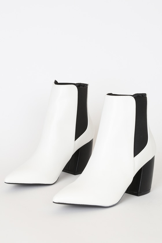 Black and white booties Black and white booties