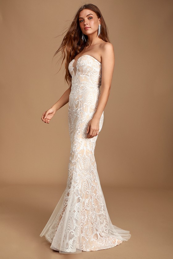 bariano white gown