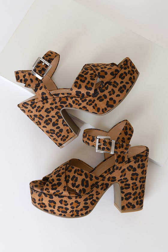 cheetah platform heels