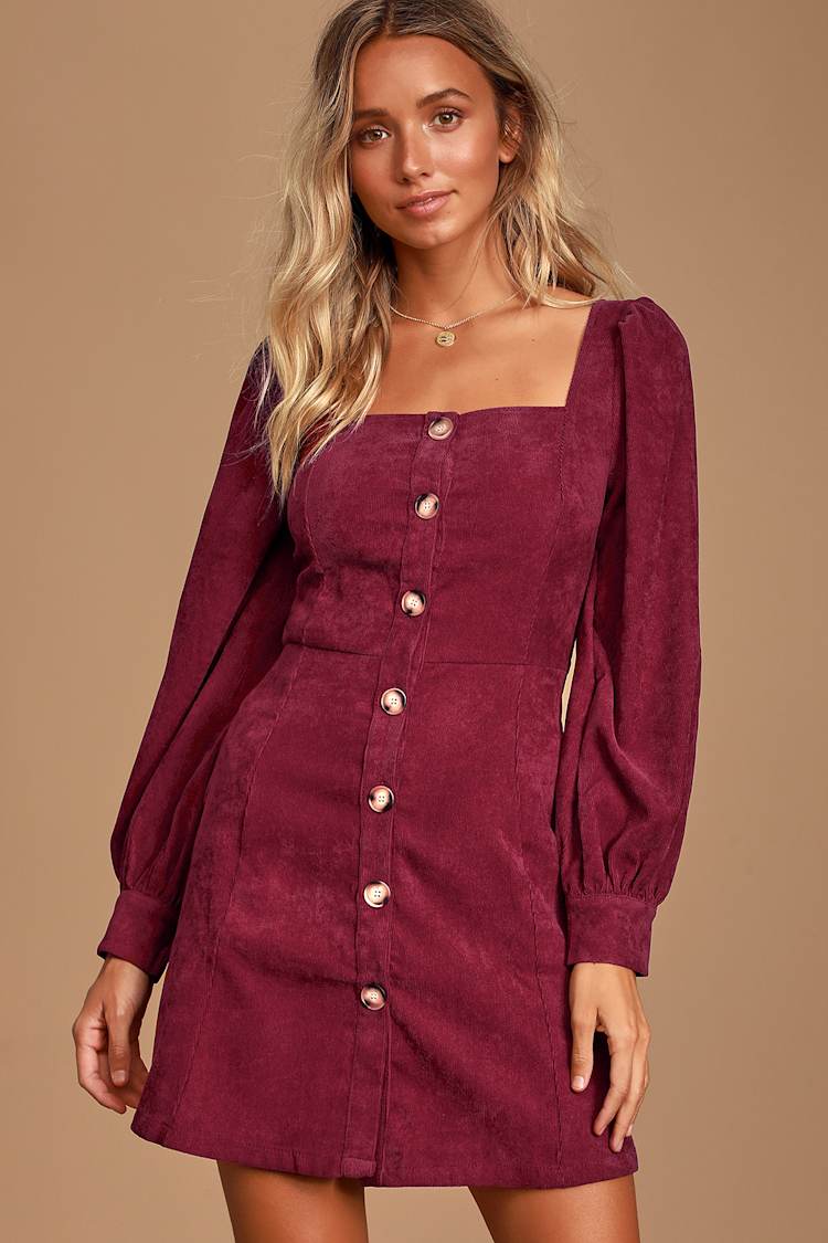 princess polly baby blue dress Burgundy Color Dress For Women