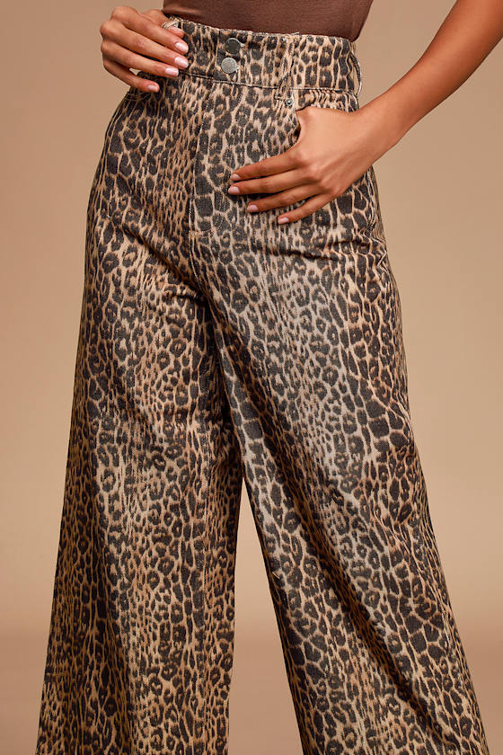 C/MEO Reiterate Leopard Print Jeans Wide Leg Jeans Lulus