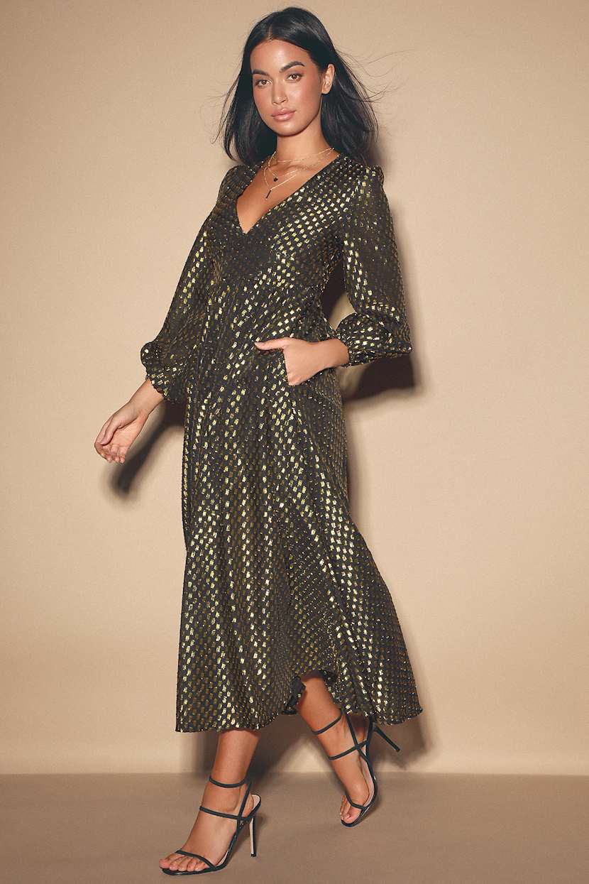 green emerald velvet dress ATHENA PLEATED FLORAL DRESS – jb and me main image 0