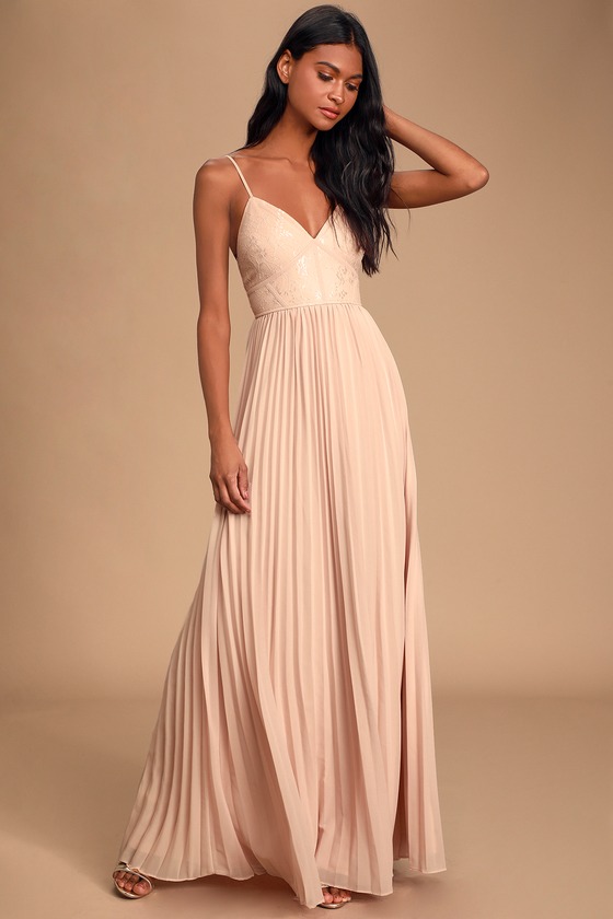 lulus blush pink maxi dress