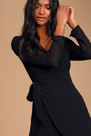 tweed long sleeve dress Hobemty Women's Crew Neck Vintage Work Office Flare A-Line Dresses Small Black Love You So Black Size:Size 22W GL-11.06.25 while the sophisticated design