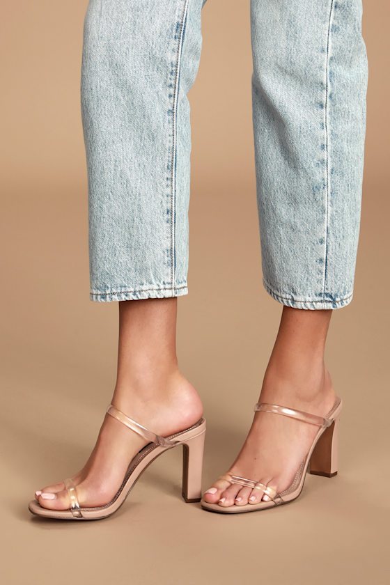 Jersey Blush Multi High Heel Sandals 1