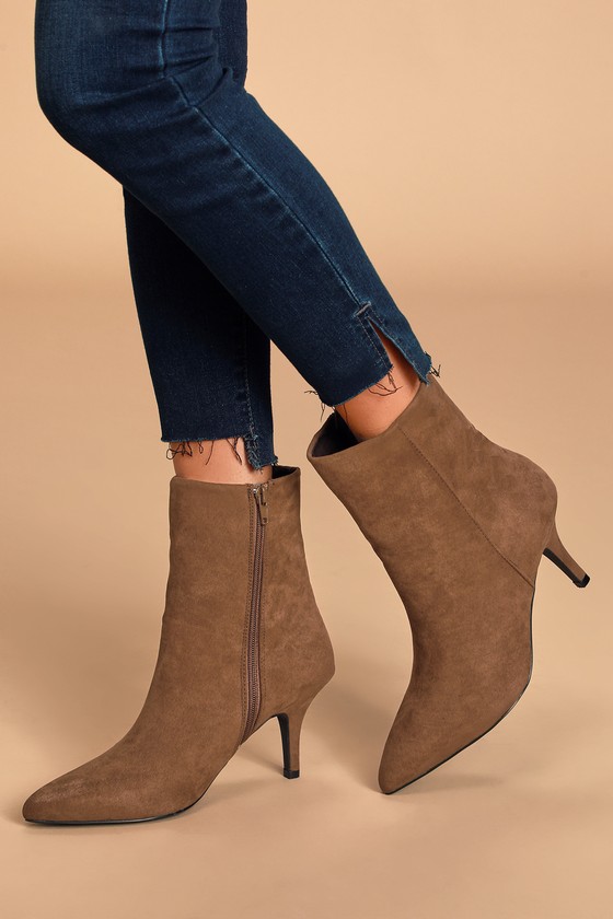 suede mid calf boots