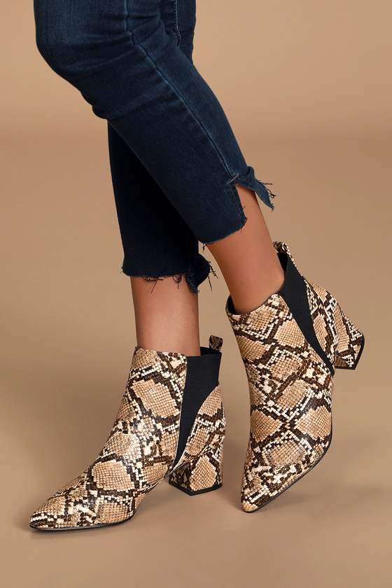 snake ankle booties