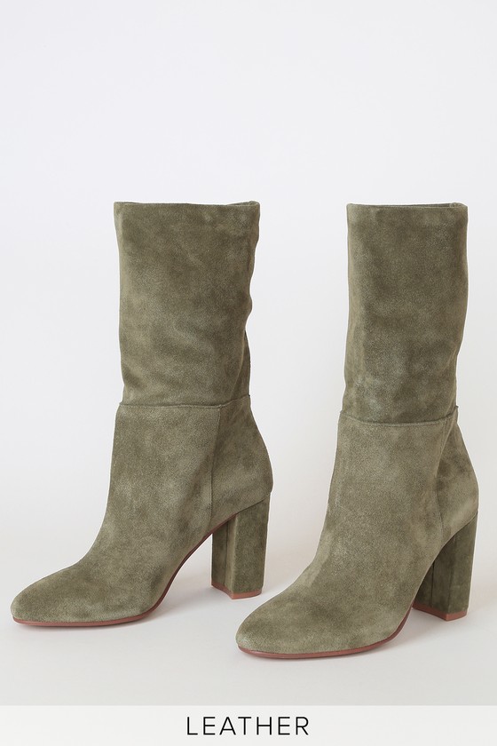 Green suede best sale boot