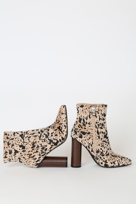 cow print booties