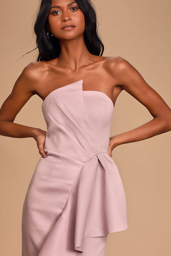 Light purple strapless dress Clearance