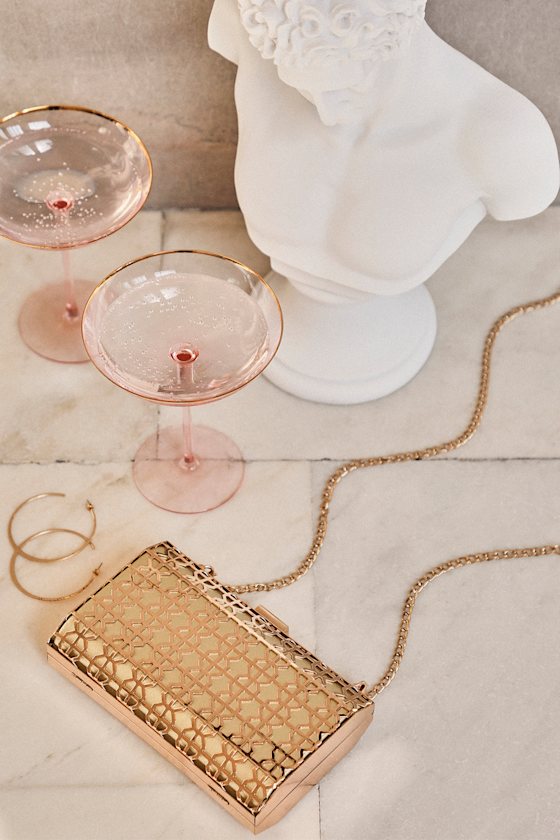 Chic Gold Clutch Box Clutch Metal Clutch Lulus