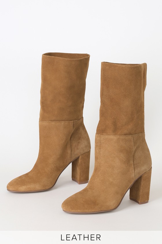 Brown suede boots