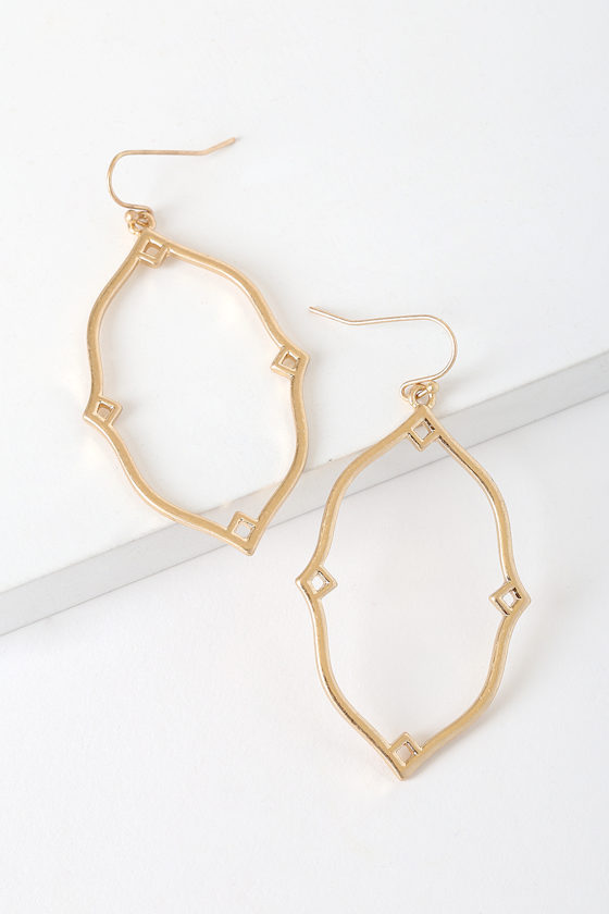 Style Lover Brushed Gold Earrings 2