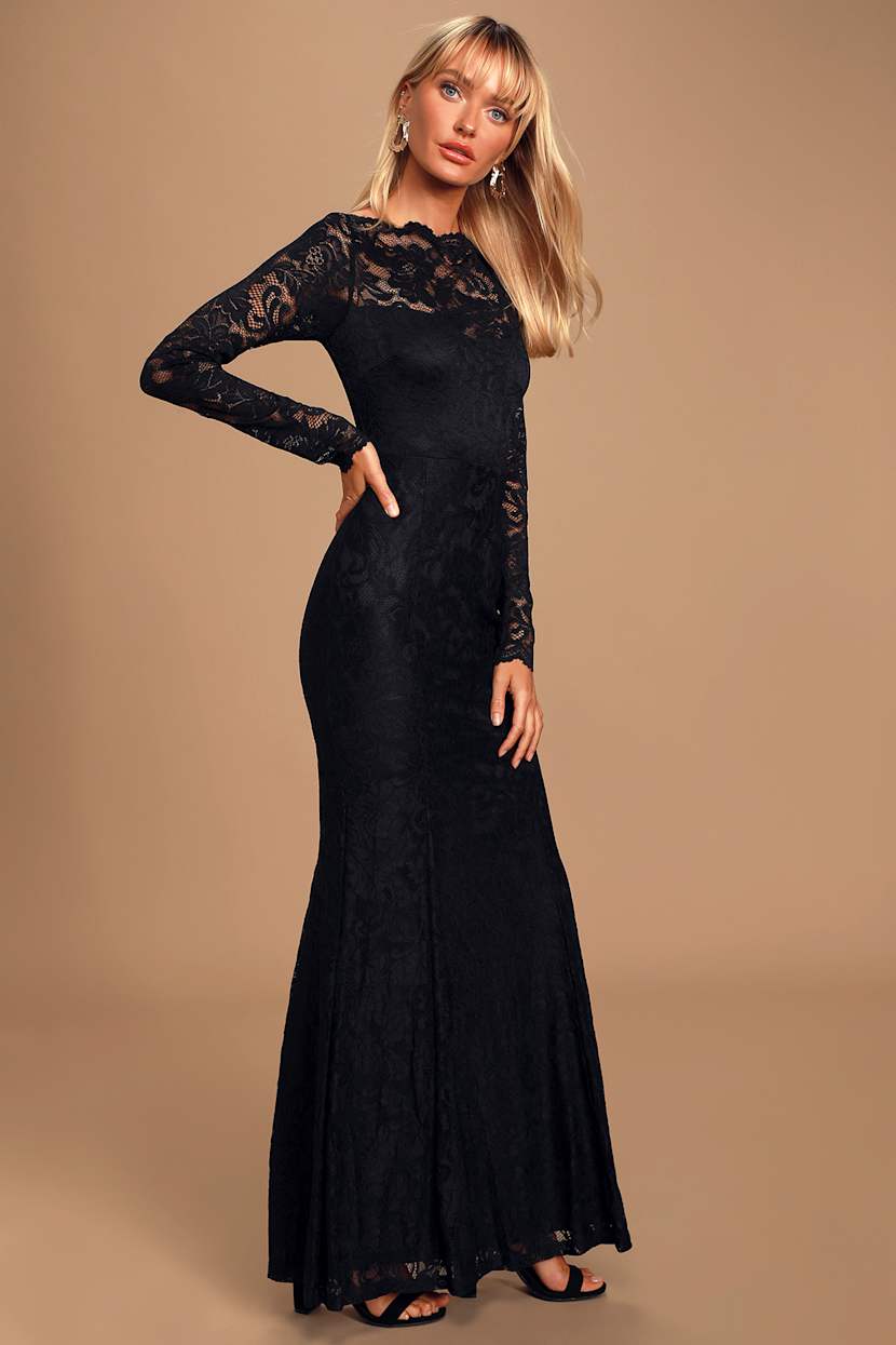 chinese dress ladies Farida Peach Lace Maxi Dress - US 18 main image 1
